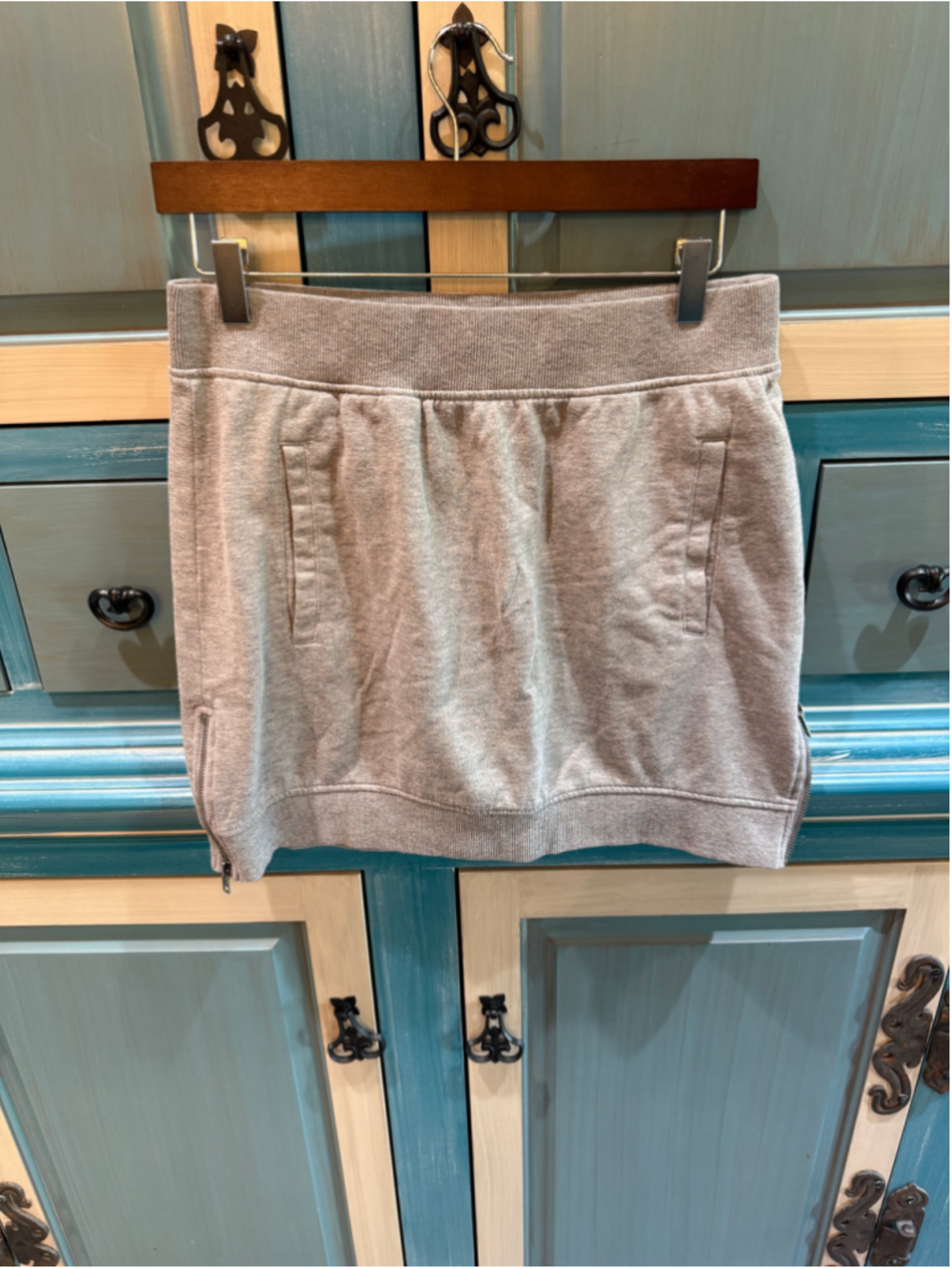 Women's Fabletics Gray Cotton Blend Mini Skirt M